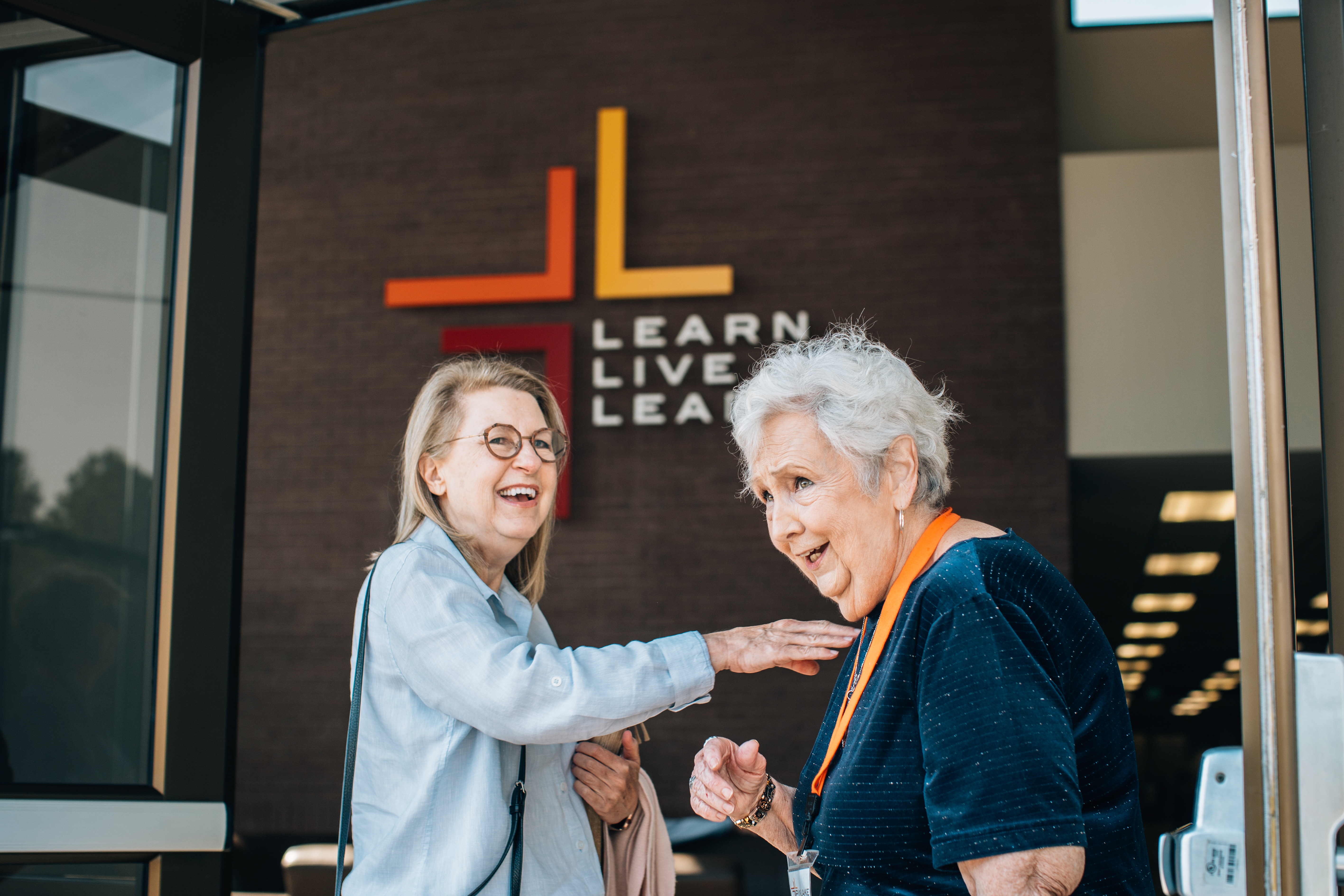 Pinelake Church People Greeting in Lobby